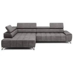 Ecksofa Palladio Stoff Grau Grey