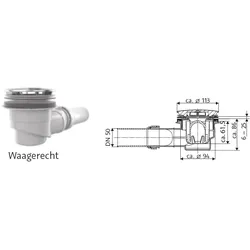 HSK Ersatzteile Ablauf für Acryl Duschwanne plan, superflach, Marmor-Polymer Duschwanne plan, superf D2055