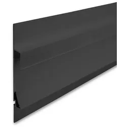 ISOLED LED Trockenbau-Leuchtenprofil SINGLE CURVE, indirektes Licht, für 1 LED-Strip, Aluminium, 200cm, Schwarz eloxiert RAL 9005 ISO-113910
