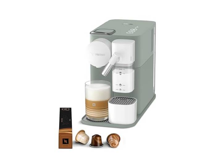 De’Longhi Nespresso Lattissima One – Kapselmaschine mit automatischem Milchsystem, 19-Bar-Druck & schnellem Aufheizen, kompaktes Design, Dark Sage (EN510.GR)