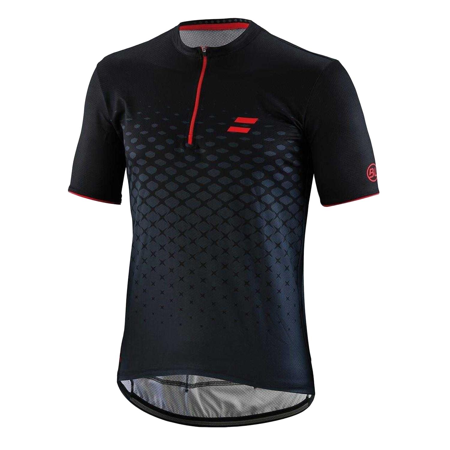Bicycle Line Heren Rayon Fietsshirt (Zwart/Rood)