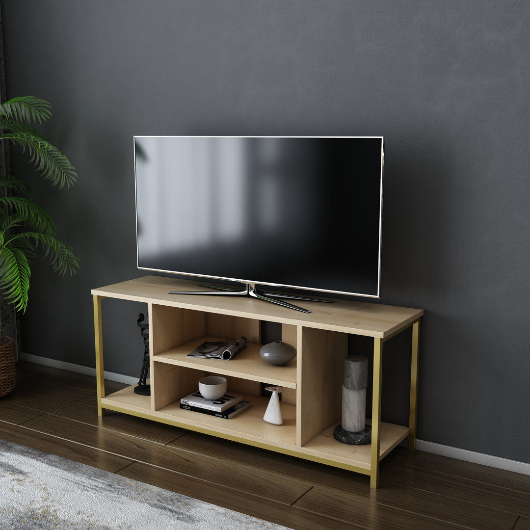 Blue Elephant Rina TV Stand for TVs up to 50" Gold/Oak 50"