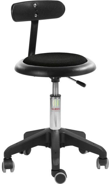 Global Micro Stol, Sort, Uldstof, 43-56 Cm, Ryglæn