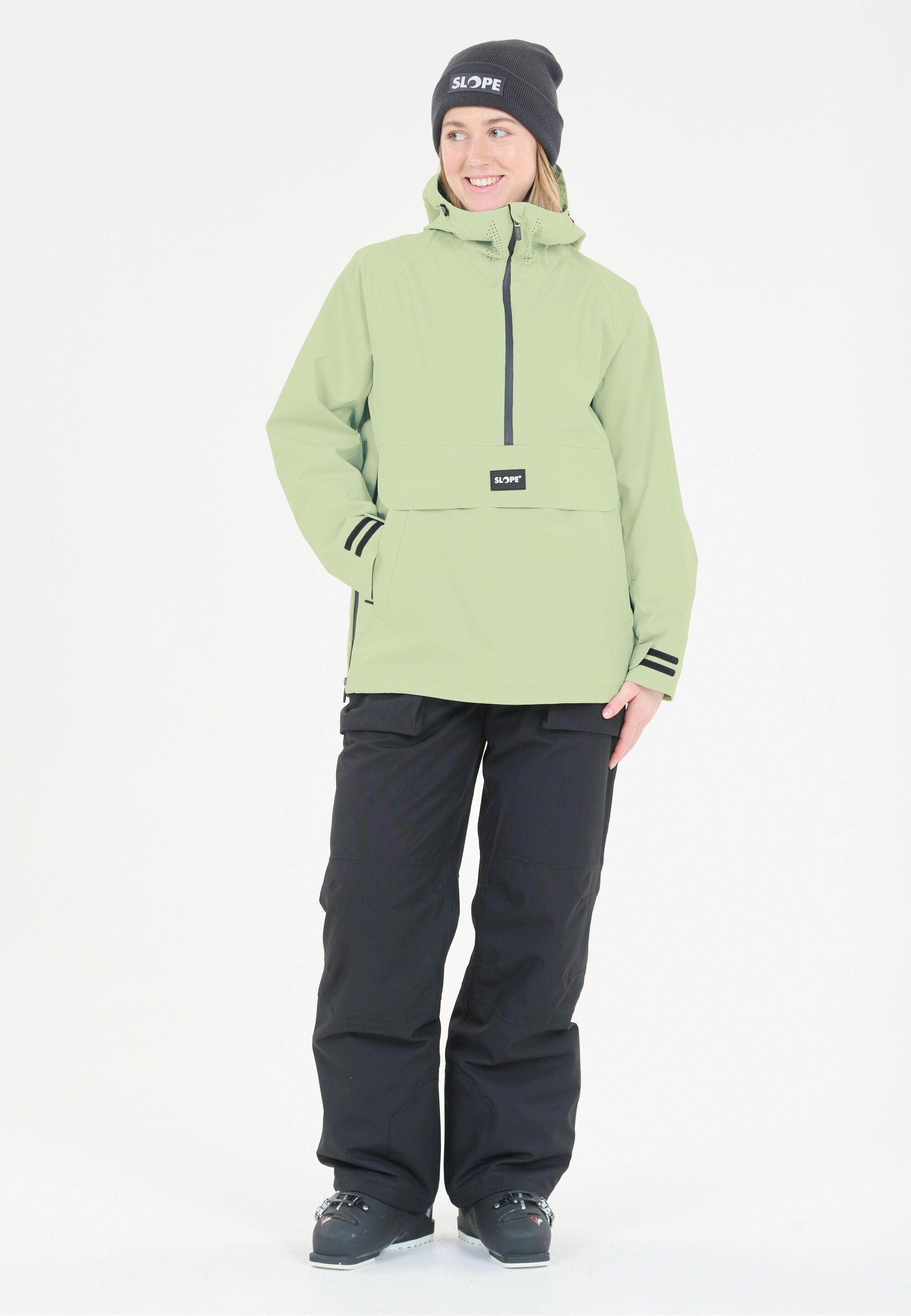 Skijacke SLOPE "Ruki", Damen, Gr. XXS, grün, 100% Polyester, unifarben, normal, ohne Ausschnitt, Jacken Skijacke, mit einer Wassersäule von 15.000 mm