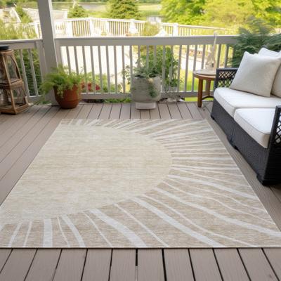 Addison Rugs Machine Washable Indoor/ Outdoor Chantille Modern Sunburst Rug