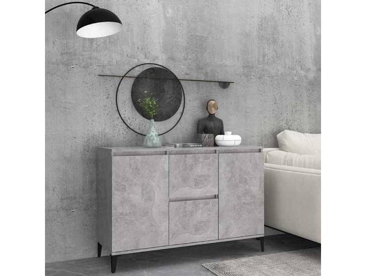 Gris Buffet gris béton 102x35x70 cm bois d'ingénierie - Meuble Rangement LV32962