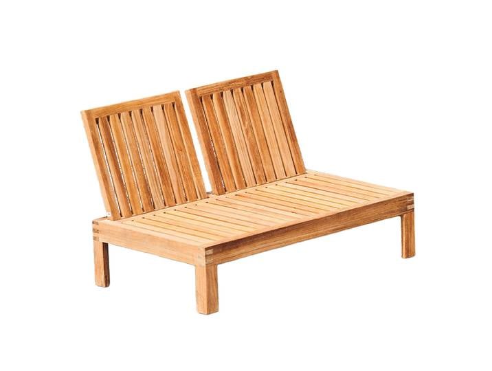 Jan Kurtz 2- Sitzer Sofa KORFU Gestell Teak natur inkl Kissen