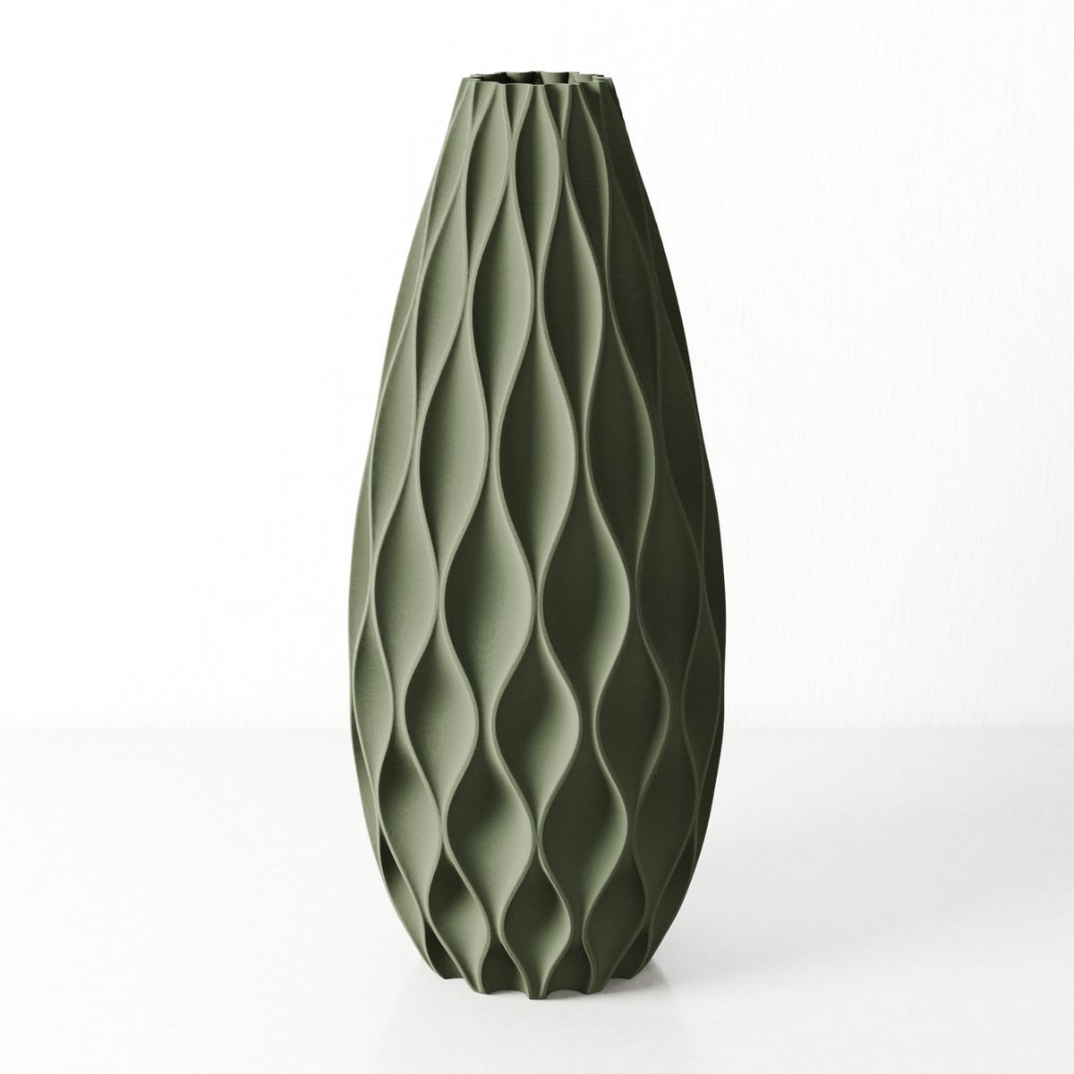 Fleuriek Grote Vaas Groen - Hoogte: 50 cm