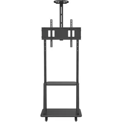 Techly Boden-TV-Halter für TV (60 kg, 12" - 70"), TV Ständer, Schwarz