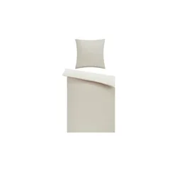 como Satin Wende-Bettwäsche  Satin Piping ¦ creme ¦ Maße (cm): B: 135