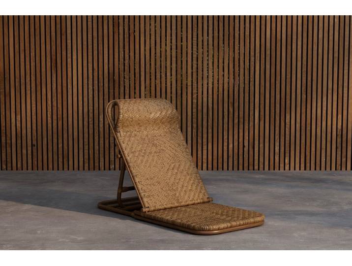 Sonnenliege Tirona - aus braunem Rattan - Braun - Luxusbetten24