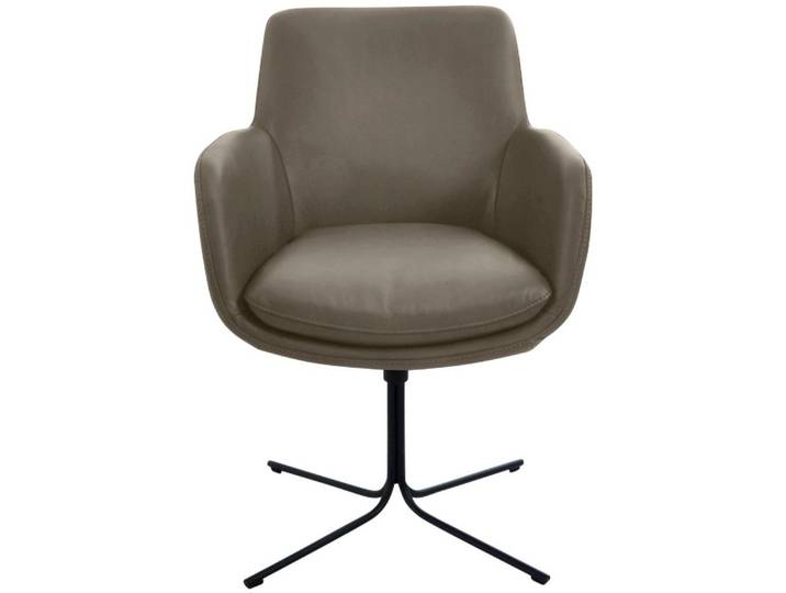 K+W Komfort & Wohnen Esszimmerstuhl Pego Drehstuhl, filigranem 4-Fuß-Gestell in schwarz