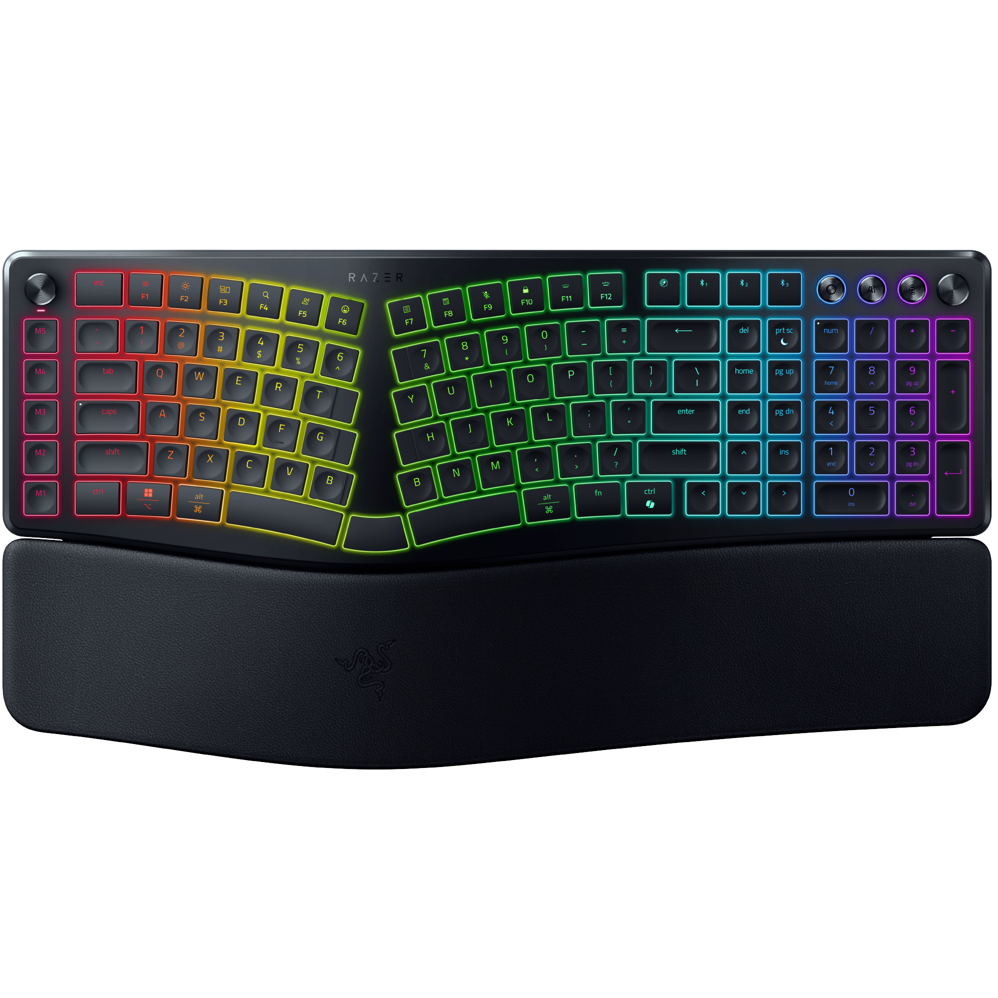 Razer Pro Type Ergo Kabellose Ergonomie-Tastatur | Split-Layout | Bluetooth | USB-C | 5 Makrotasten | RGB RZ03-05440300-R3G1