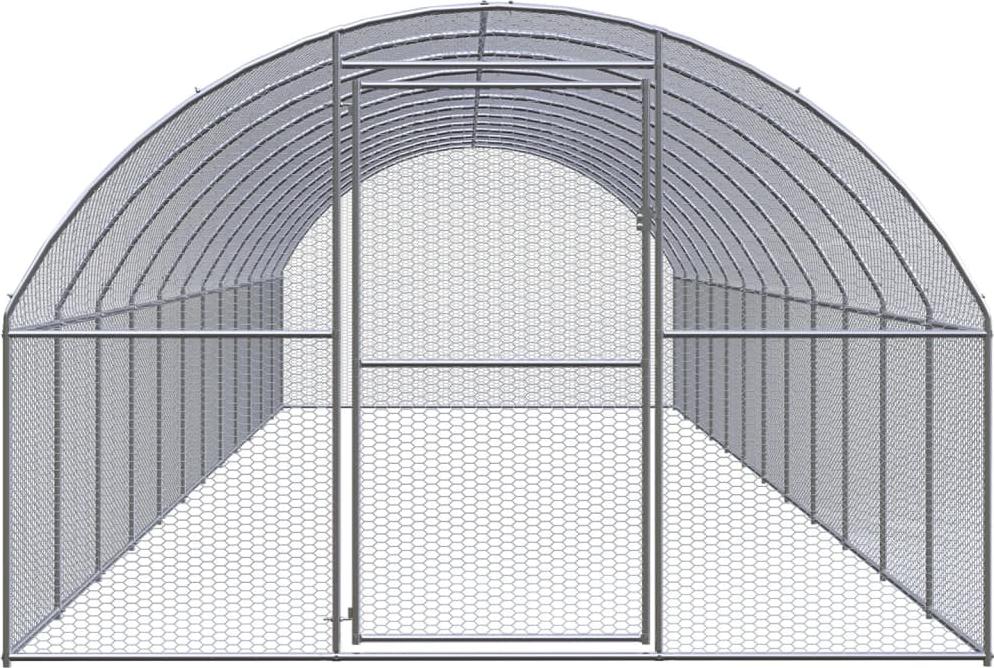 vidaXL Outdoor-Hühnerstall 3x12x2 m Verzinkter Stahl