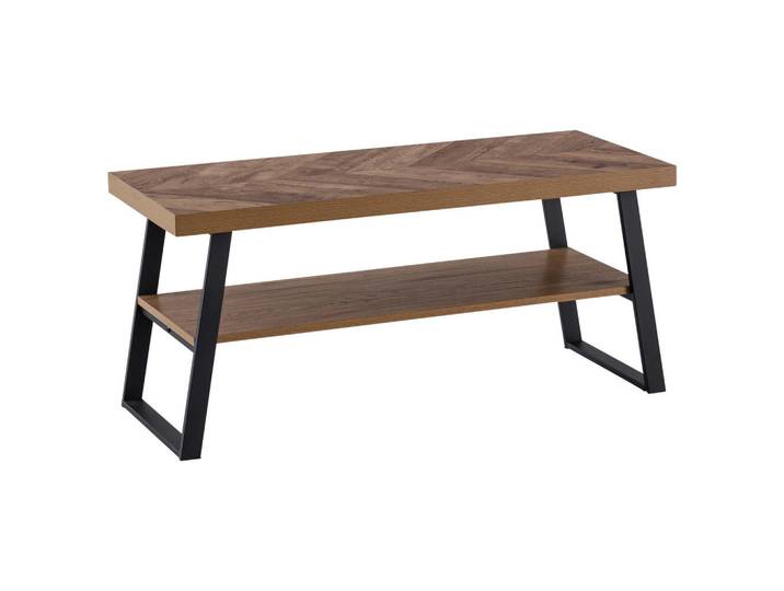 Mid.you Schuhbank, Eichefarben, Metall, 100x41x40 cm, Abstellfläche, abwischbar, Garderobe, Schuhaufbewahrung, Schuhregale
