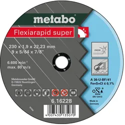 Metabo Flexiarapid super Inox, Trennscheibe, gerade Ausführung - 616228000