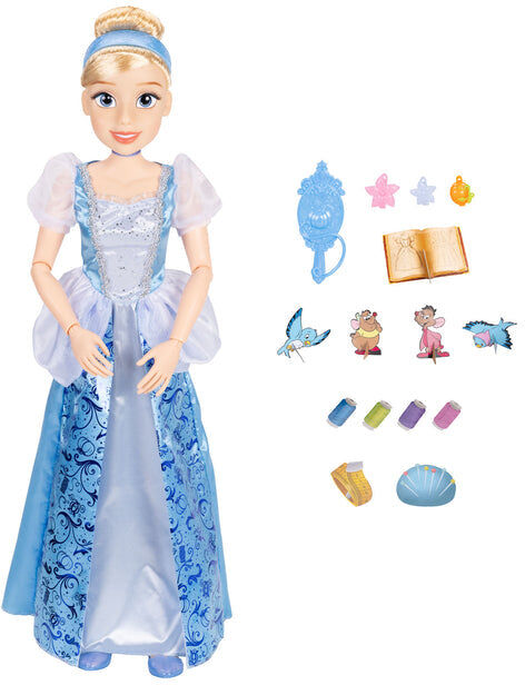 Disney Princess Playdate Cinderella 32-Inch Tall Doll for Ages 3 and Up