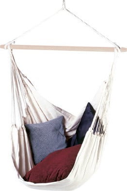 Amazonas hangstoel model Brasil in natuurlijke kleur en wit, B/D/H: 160 x 130 cm