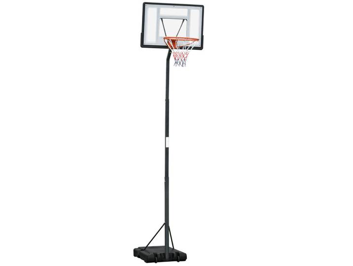 Homcom Basketballständer, Stahl, Schwarz, 90B x 165T x 302-352H cm, Metall, 165x90 cm, Freizeit & Co, Sport & Fitness