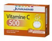 Juvamine Vitamine C 500 30 Comprimés Effervescents - Boîte 30 Comprimés