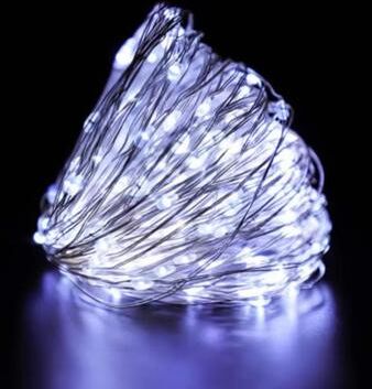 Inspired Finds LED Copper Wire Fairy Lights Waterproof Battery Operated String Lights For Decor white 16.40 Ft