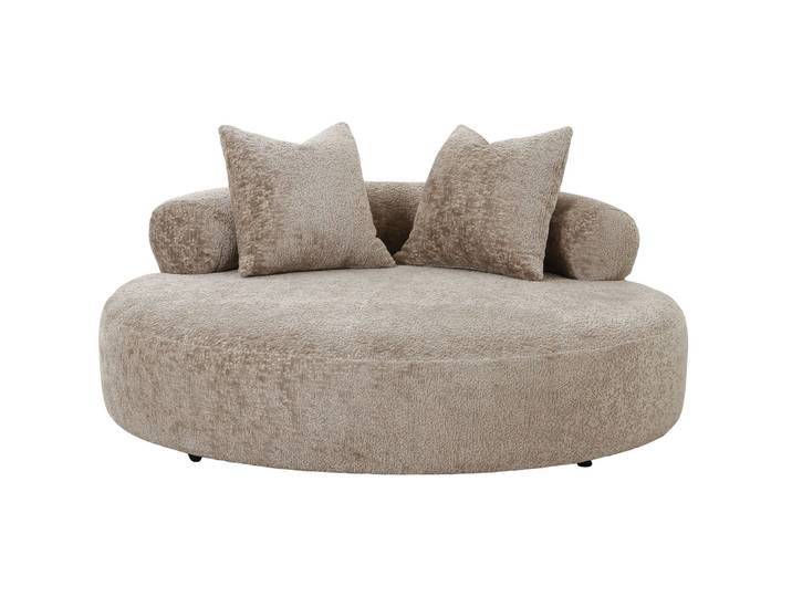 Stilvolles Sofa Cylano Stoff natur B 160 cm T 160 cm - Material: Polyester - Sofa