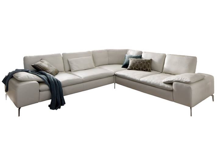 W. Schillig Ecksofa 16540 VALENTINOO, creme, Leder
