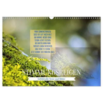 Stimmungsreigen Gefühlvolle Texte und Bilder (Wandkalender 2027 DIN A3 quer), CALVENDO Monatskalender