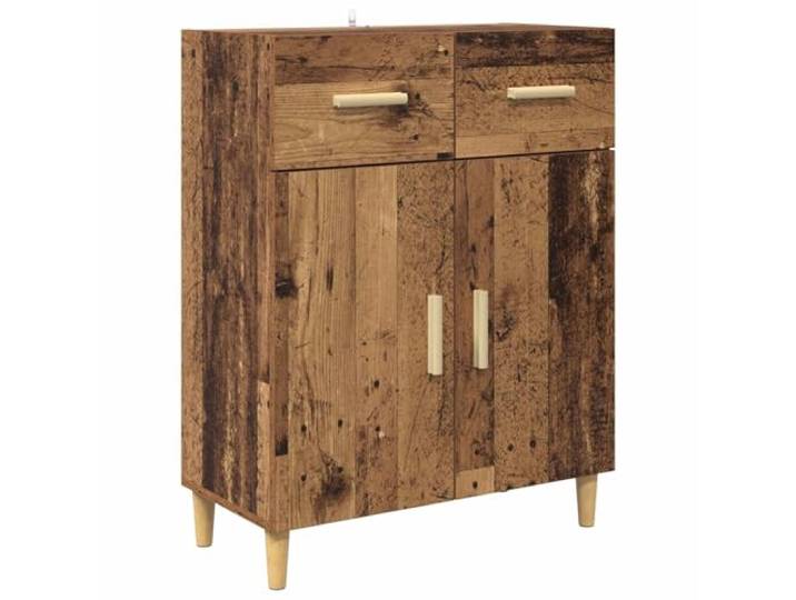 Sideboard Altholz 34 x 69,5 x 89 cm Holzwerkstoff Schubladen und Fächer, bündige Türen, rechteckiger Rahmen, moderner Look, Wohnzimmer