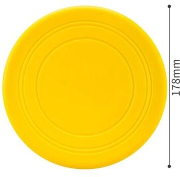 The Handy Homestead Soft Silicone Floating Dog Frisbee Toy For Training And Interactive Fetch yellow