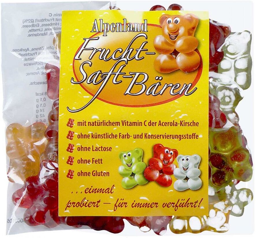 Fruchtsaftbärchen Alpenland grosse Bären Beutel 150g