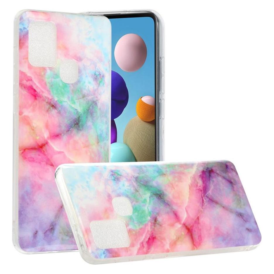 Cover-Discount Galaxy A21s - Softes Silikon Gummi Case Marble bunt (Samsung Galaxy A21s) (101228695J)