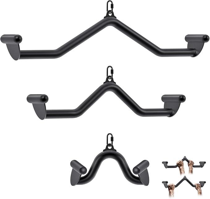 Latzugstangen Kabelmaschinenbefestigung, Rudern T-Bar V-Stange Set, Rückenkrafttraining, Griffe für Kabelmaschine, Rudergerät, 30,5 cm, 50,8 cm, 61 cm, 71,1 cm, 81,3 cm, fünf Größen