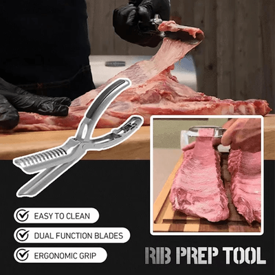 BBQ Rib Skinner Stainless Steel Rib Membrane Remover Tool BBQ Rib Skinner Stainless Steel Rib Membrane Remover Tool