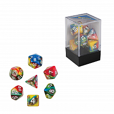 Philos Würfel - oblivion - bunt - 7er Set in Acrylbox 302645
