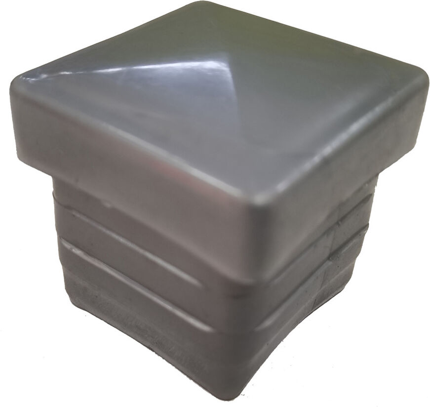Floraworld Pfostenkappe 4 x 4 cm silber