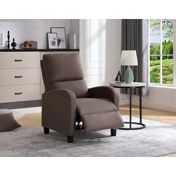 Happy Home Relaxsessel mit verstellbare Rückenlehne & Fußteil - Braun