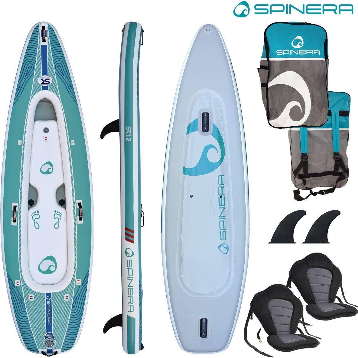SPINERA SupKayak 12.0 iSUP aufblasbar SupKajak- Surfboard Stand Up Paddle