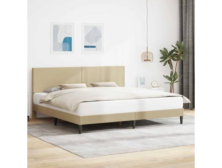 RJPLMFV Bettgestell, Cord, 180 x 200 cm, Hellgrün Fester Lattenboden, konische Beine, Sperrholzkonstruktion, pflegeleicht