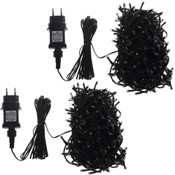 Casativo, Lichterkette, 2er-Set LED-Lichterkette mit 320 warmweissen LEDs für innen & aussen, IP44, ca. 24 m (33.93 m)