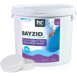Höfer-Chemie Flockungsmittel Bayzid, Flocktabletten, für Pools mit Sandfilter, 50 x 100 g Eimer 5 kg
