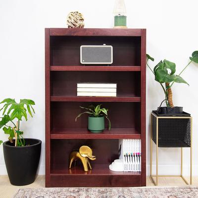 Concepts in Wood 4 Shelf Wood Bookcase, 48 inch Tall
