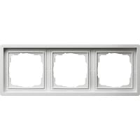 Rahmen 3-fach Flächenschalter glänzend weiß (glänzend), Retail