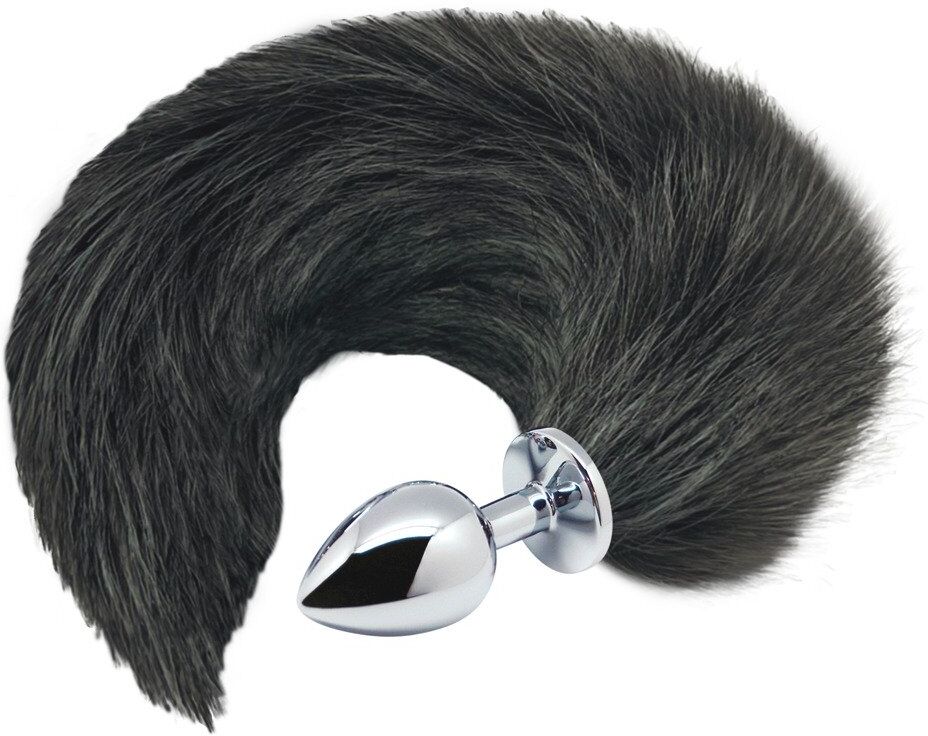 Alive Black & White Fox Tail S