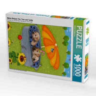 CALVENDO Puzzle Meine Welpen Tim, Tom und Teddy | 1000 Teile Lege-Größe 64x48cm Foto-Puzzle für glückliche Stunden