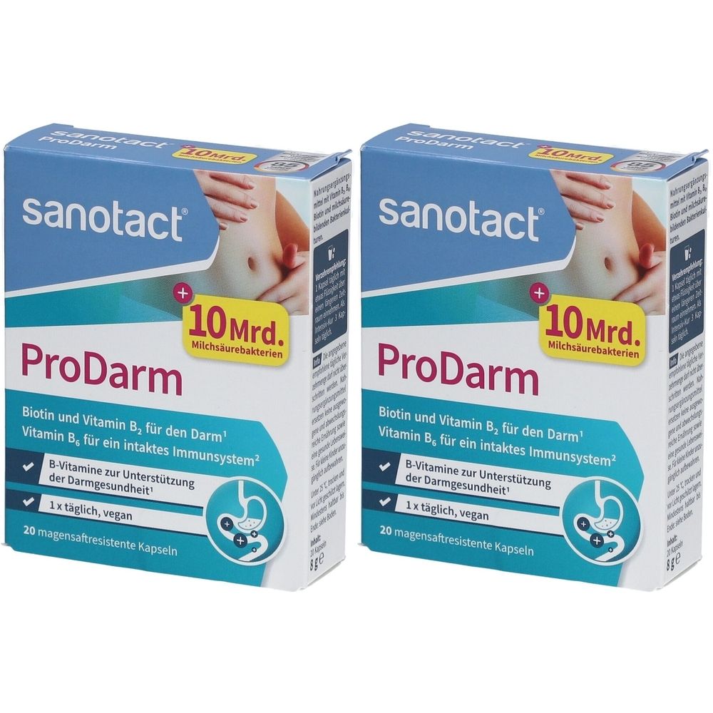 Sanotact ProDarm magensaftresistente Hartkapseln 2x 2x20 St Magensaftresistente