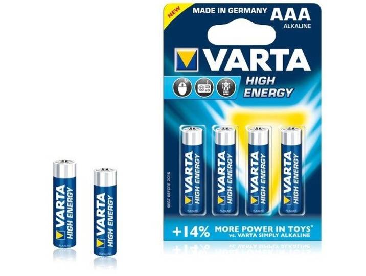 Varta High energy aaa blister 4 stuks