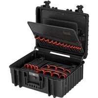 Werkzeugkoffer "Robust34" 00 21 36 LE, Werkzeugkiste schwarz, staub- und wasserdicht, flugtauglich