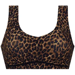 Anita (Since 1886) Damen Bralette - Essentials Art, Bustier, bügellos, mit Schale, Leo-Muster Schwarz/Braun / S