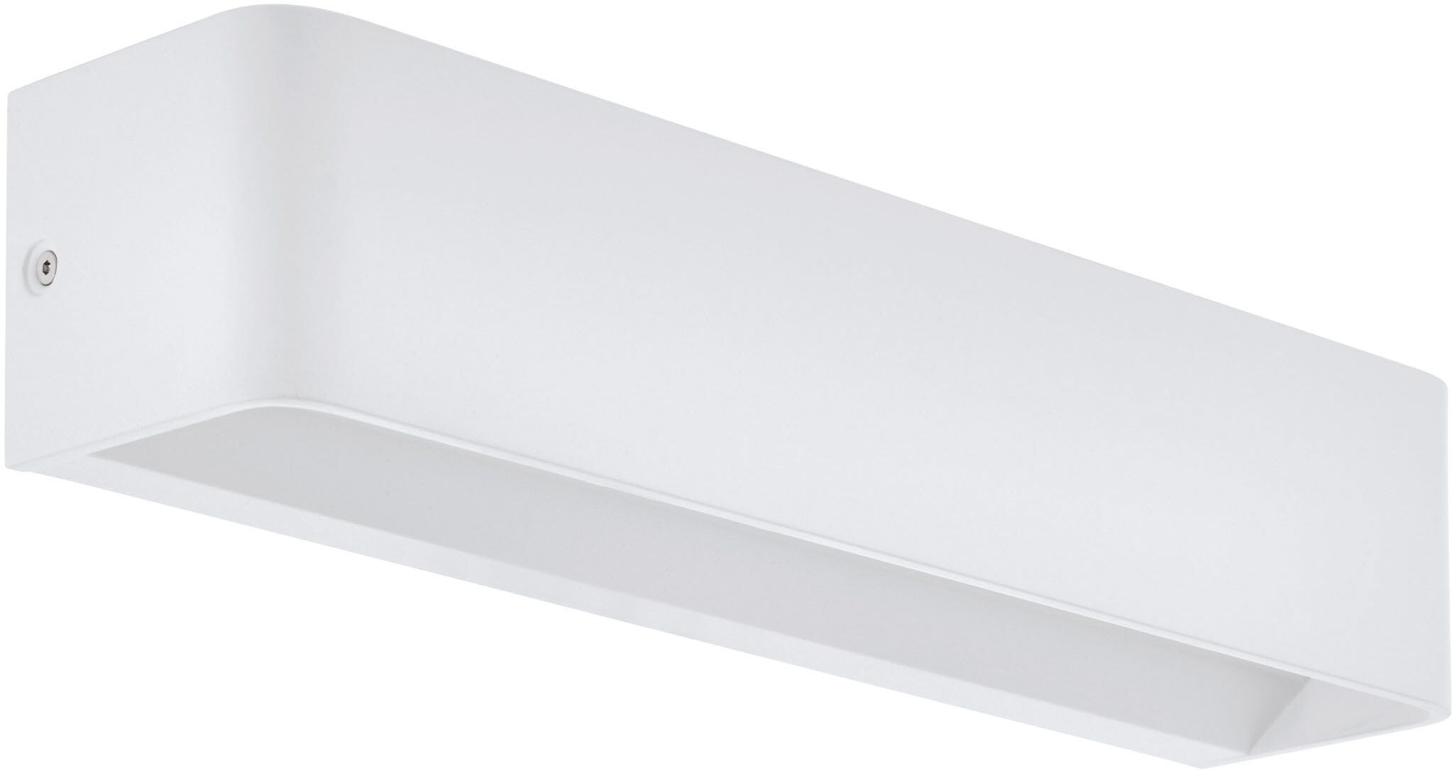 EGLO Wandleuchte "SANIA 4", weiß, 1, H: 8cm, 1 Stk., Leuchten, Wohnzimmer, Esszimmer, Flur, minimalistisch, indirektes Licht,36,5x8cm, Wandleuchte